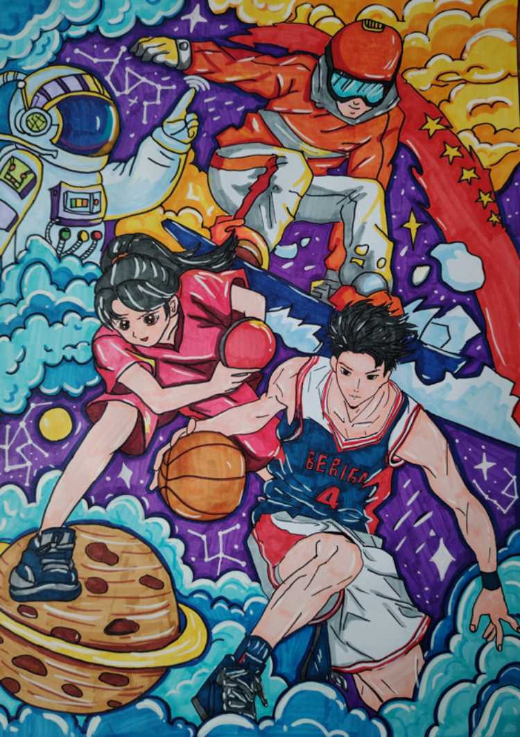 AIYOUXI.COM-爱游戏体育：篮球主题的绘画创作比赛：用画笔描绘篮球的激情与活力的简单介绍
